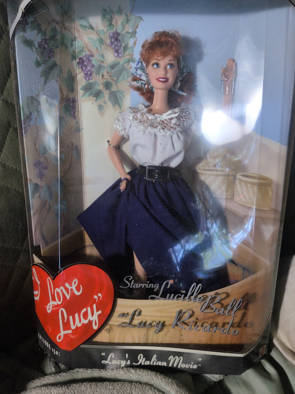 Barbie Lucille Ball Doll in White Top and Navy Skirt